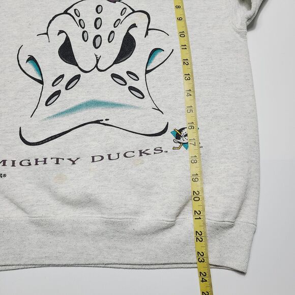 Vintage Anaheim Mighty Duck Crewneck Sweatshirt Youth Size Large NUTMEG Made USA - Picture 4 of 8